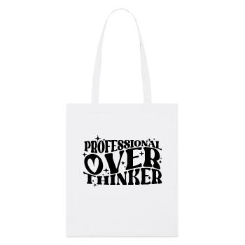 Professionnel Penseur Plein d’ Typographie Humour - Tote bag bio Stanley/Stella - blanc - Devant