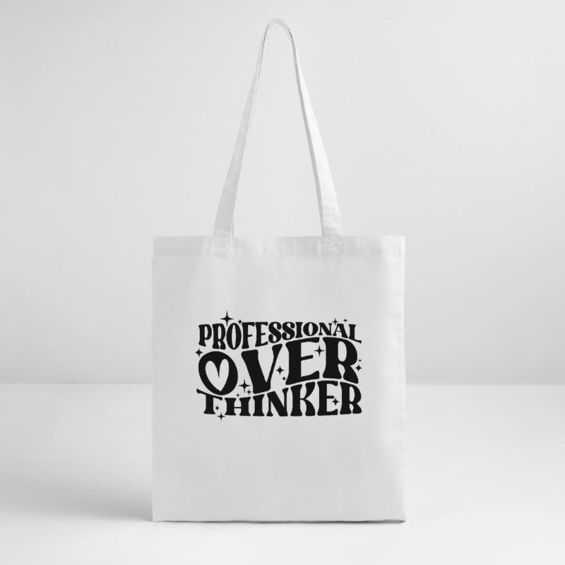 Professional Overthinker Witty Typography Humor Stanley/Stella Organic Tote Bag
