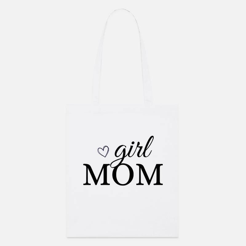 Mädchen Mama, Girl mom - Stanley/Stella Bio-Stoffbeutel - Weiß