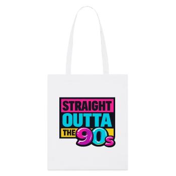 Straight Outta The 90s Neon - Stanley/Stella Bio-Stoffbeutel - Weiß - Vorne