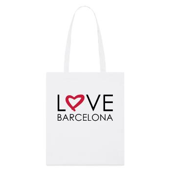 love barcelona - Stanley/Stella Bio-Stoffbeutel - Weiß - Vorne
