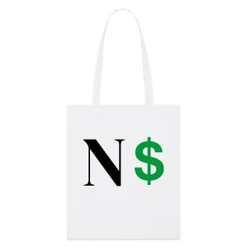 Buchstabe n Dollar - Stanley/Stella Bio-Stoffbeutel - Weiß - Vorne