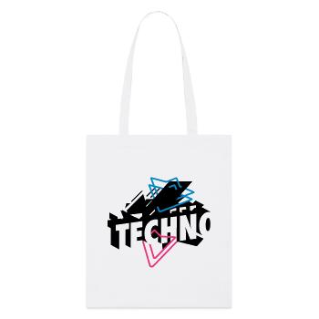Techno Musique - Tote bag bio Stanley/Stella - blanc - Devant