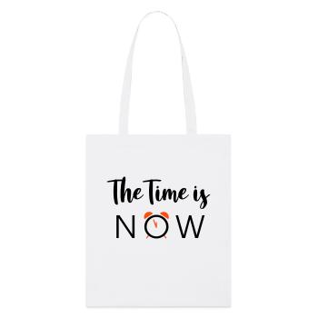 The Time is NOW - 2 Farben - Stanley/Stella Bio-Stoffbeutel - Weiß - Vorne