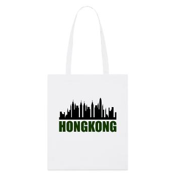 Hong Kong Skyline - Stanley/Stella Organic Tote Bag - white - Front