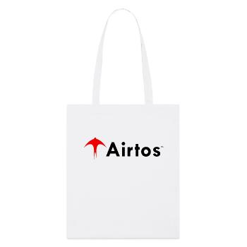 LOGO airtos rouge + texte noir - Tote bag bio Stanley/Stella - blanc - Devant