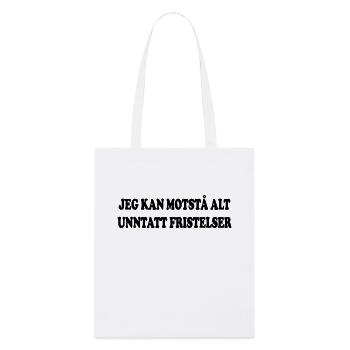 Je peux résister à tout sauf aux tentations. - Tote bag bio Stanley/Stella - blanc - Devant
