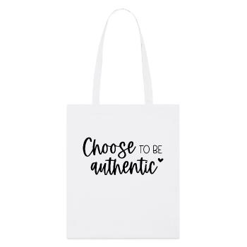 Choisissez d’être authentique Message inspirant - Tote bag bio Stanley/Stella - blanc - Devant