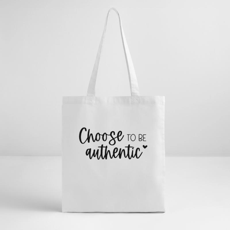Choose To Be Authentic Inspirational Message Stanley/Stella Organic Tote Bag