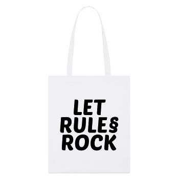 Rules Rock - Stanley/Stella Organic Tote Bag - white - Front