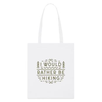Citations humoristiques sur la randonnée, esthétique verte pour les randonneurs - Tote bag bio Stanley/Stella - blanc - Devant