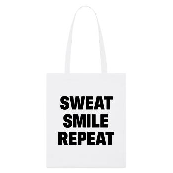 Sourire en sueur, répéter - Tote bag bio Stanley/Stella - blanc - Devant
