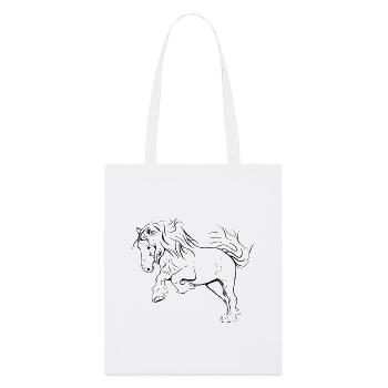 Shire au galop - Tote bag bio Stanley/Stella - blanc - Devant