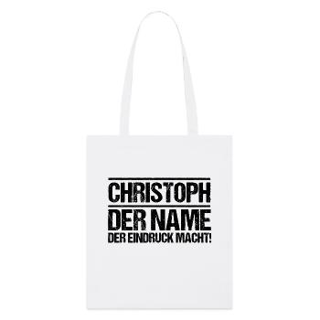 Prénom Chris Christoph - Tote bag bio Stanley/Stella - blanc - Devant