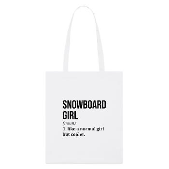 Snowboard - Stanley/Stella Organic Tote Bag - white - Front