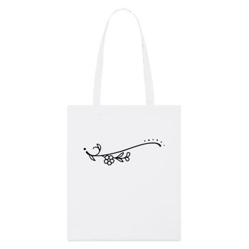 Fleurs de ligne courbe - Tote bag bio Stanley/Stella - blanc - Devant