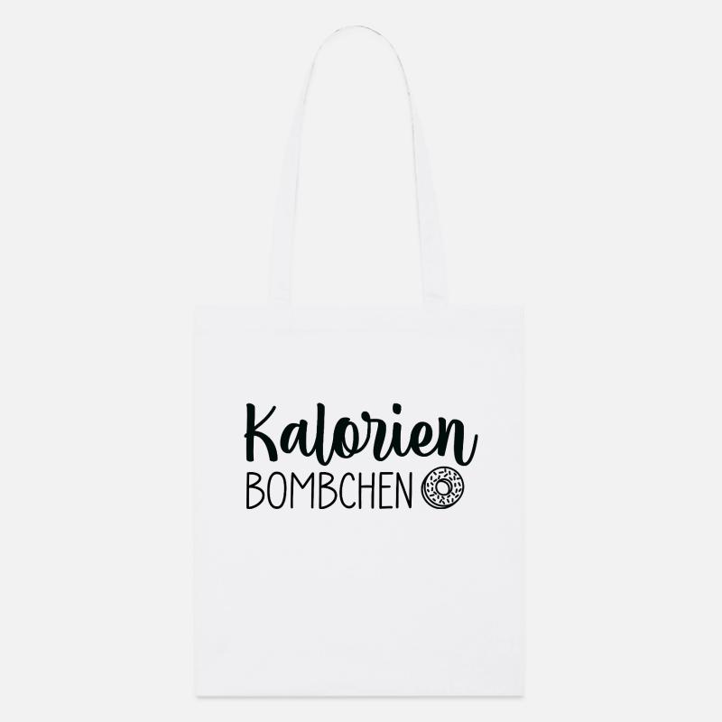 Kalorien Bömbchen 🍩💣 - Stanley/Stella Bio-Stoffbeutel - Weiß