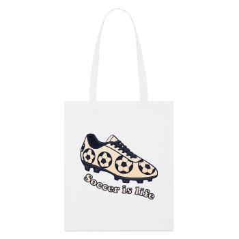 Soccer – Soccer is Life Design - Stanley/Stella Organic Tote Bag - white - Front