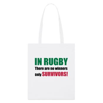rugby - Stanley/Stella Organic Tote Bag - white - Front