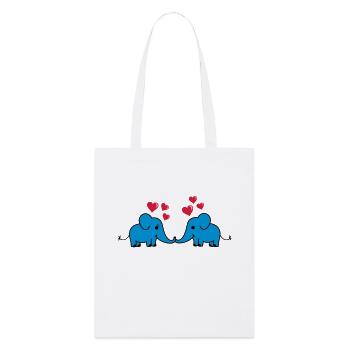 elefant_love - Stanley/Stella Bio-Stoffbeutel - Weiß - Vorne