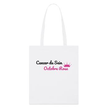 Cancer du Sein octobre rose - Tote bag bio Stanley/Stella - blanc - Devant