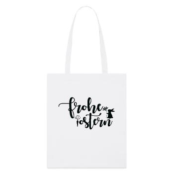 Frohe Ostern 🐰🌸 - Stanley/Stella Bio-Stoffbeutel - Weiß - Vorne