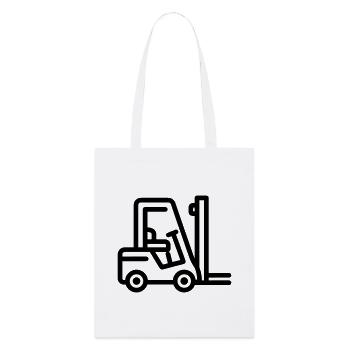 Chariot élévateur - Tote bag bio Stanley/Stella - blanc - Devant
