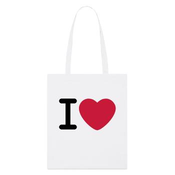 I love - Stanley/Stella Organic Tote Bag - white - Front