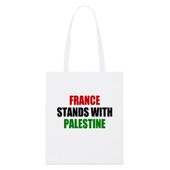 France stands with palestine - Stanley/Stella Bio-Stoffbeutel - Weiß - Vorne