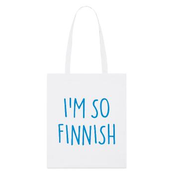 JE SUIS TELLEMENT FINLANDAIS FINNOIS Finlande - Tote bag bio Stanley/Stella - blanc - Devant