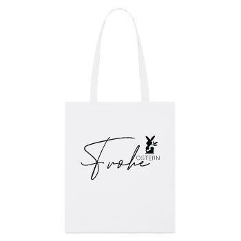 Frohe Ostern 🐰🌸 - Stanley/Stella Bio-Stoffbeutel - Weiß - Vorne