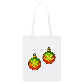 Christmas Ball Snowflake Ornament Ball - Stanley/Stella Organic Tote Bag - white - Front