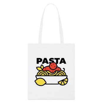 Pasta Schüssel Spaghetti Italien Foodie - Stanley/Stella Bio-Stoffbeutel - Weiß - Vorne