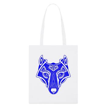 Viking Wolf blau transparent - Stanley/Stella Bio-Stoffbeutel - Weiß - Vorne