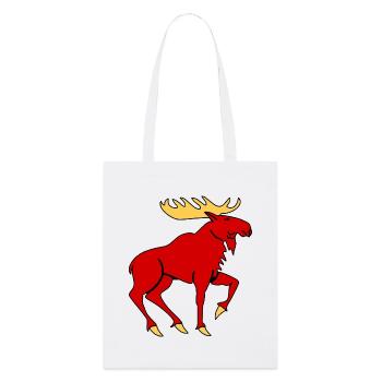 Elch mit Geweih – Mächtiges Natursymbol - Stanley/Stella Bio-Stoffbeutel - Weiß - Vorne