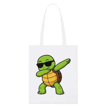 Dab Turtle avec lunettes de soleil - Tote bag bio Stanley/Stella - blanc - Devant