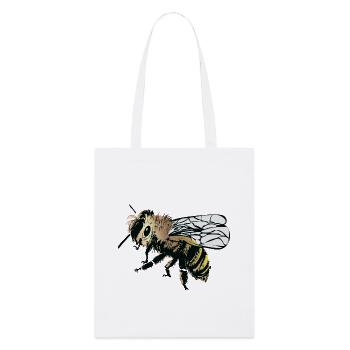 Illustration stylisée d’abeille - Tote bag bio Stanley/Stella - blanc - Devant