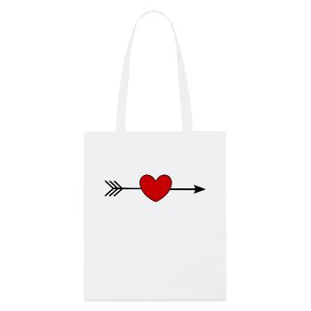 Valentines Red Heart, Valentine's Day - Stanley/Stella Organic Tote Bag - white - Front