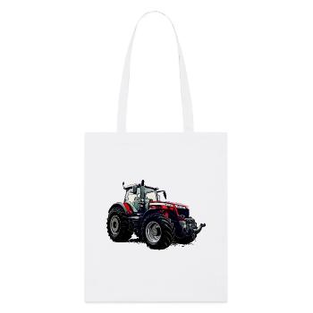 M F 8740 S Traktor - Stanley/Stella Bio-Stoffbeutel - Weiß - Vorne