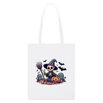 Mr. Bone Spooky Halloween 5 - Stanley/Stella Organic Tote Bag - white - Front