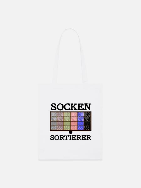 Sockensortierer - Stanley/Stella Bio-Stoffbeutel - Weiß