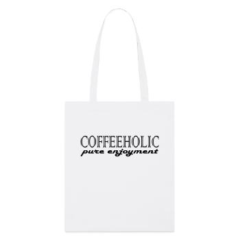 Coffeeholic Kaffee Coffee Milch Fun Trinken Get - Stanley/Stella Bio-Stoffbeutel - Weiß - Vorne