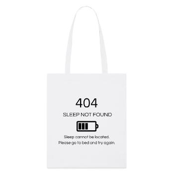 404 Sommeil introuvable - Tote bag bio Stanley/Stella - blanc - Devant