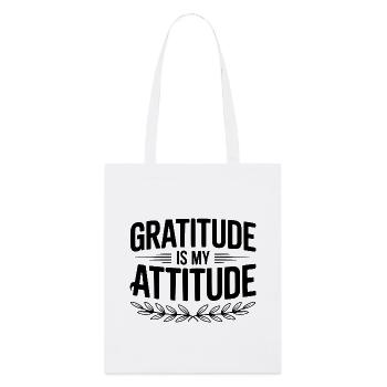 Gratitude is My Attitude - Stanley/Stella Organic Tote Bag - white - Front