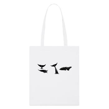 Whale tail - Whale fluke - Queues de baleines - Stanley/Stella Organic Tote Bag - white - Front