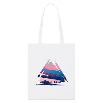 Pastel Mountain Sunset Triangle - Stanley/Stella Organic Tote Bag - white - Front