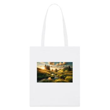 Paysage - Tote bag bio Stanley/Stella - blanc - Devant