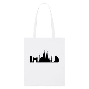 Skyline Barcelona Espagne - Tote bag bio Stanley/Stella - blanc - Devant
