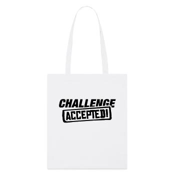 challenge_accepted_ak1 - Stanley/Stella Organic Tote Bag - white - Front