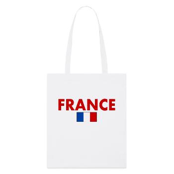 Frankreich - Stanley/Stella Bio-Stoffbeutel - Weiß - Vorne
